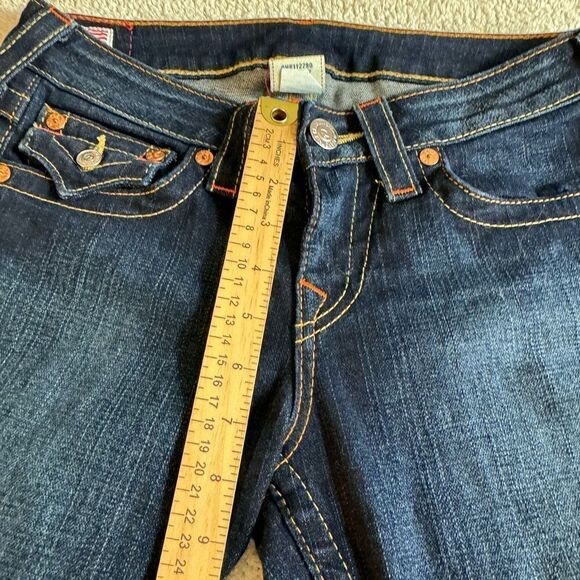 True Religion Jeans Womens Sz 27 Dark Wash Becca Flap Pockets Bootcut Red Label - Picture 7 of 12